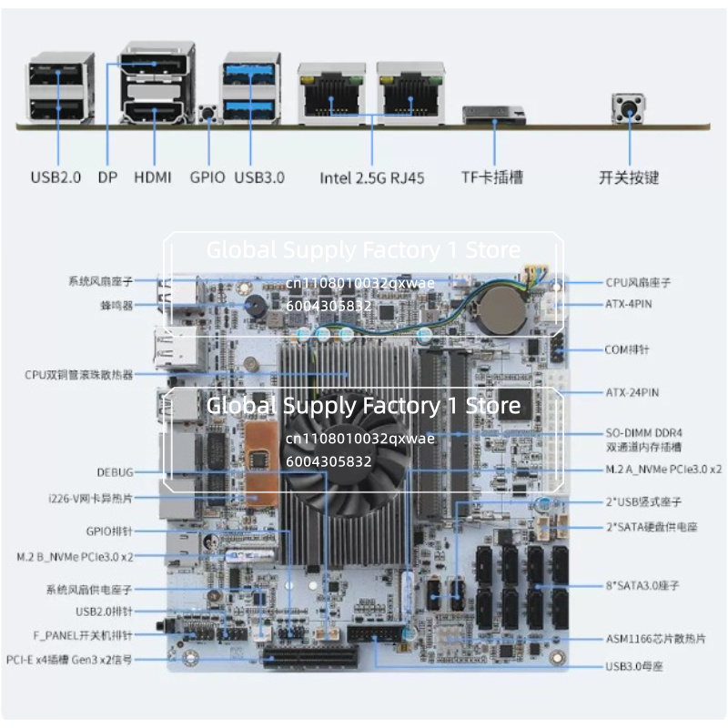 Placa Base NAS Mini ITX M11 co - Nas Motherboard 8 Sata Mini Itx reseña y precio